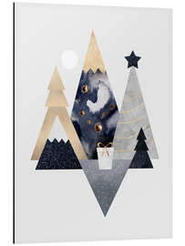 Aluminium print Christmas Mountains