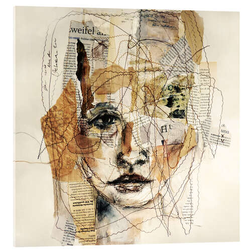 Acrylglas print woman collage