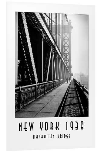 PVC print Historic New York, Manhattan Bridge