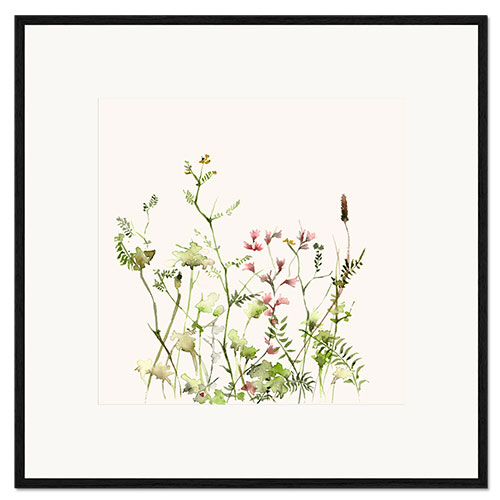 Impression artistique encadrée Herbes sauvages