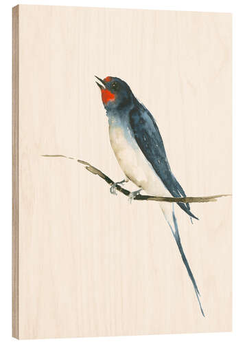 Wood print Swallow