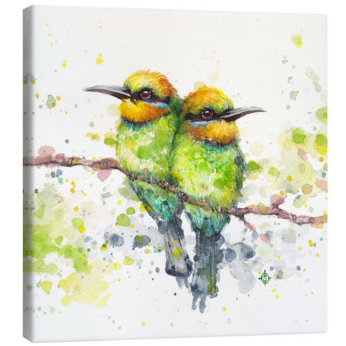 Canvas print Family (Rainbow Bee Eaters)