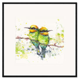 Stampa artistica con cornice Family (Rainbow Bee Eaters)