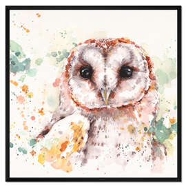 Gerahmter Kunstdruck Schleiereule