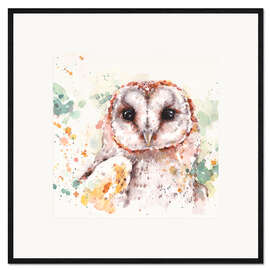 Ingelijste kunstdruk Barn Owl