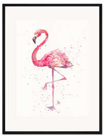 Gerahmter Kunstdruck Fancy Flamingo