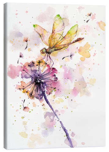 Canvas print Dragonfly & dandelion