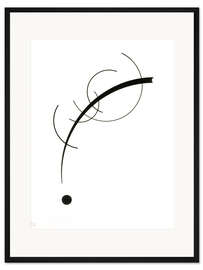 Gerahmter Kunstdruck Freie Kurve auf den Punkt gebracht - Wassily Kandinsky