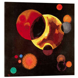 Quadro em acrílico  Círculos pesados - Wassily Kandinsky