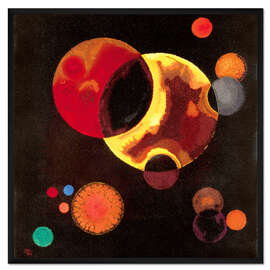 Gerahmter Kunstdruck Schwere Kreise - Wassily Kandinsky