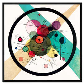 Gerahmter Kunstdruck Kreise in einem Kreis