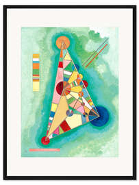 Gerahmter Kunstdruck Bunt im Dreieck