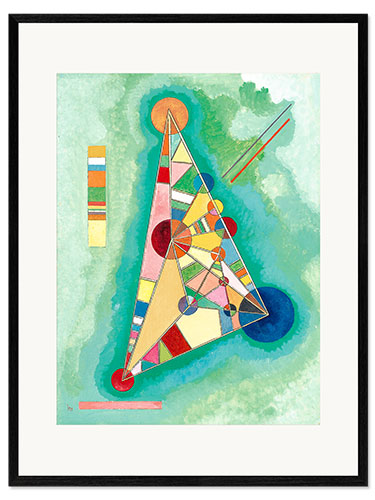 Framed art print Stained in triangle