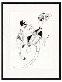 Gerahmter Kunstdruck Zeichnung zu 'une figure Flottante' 