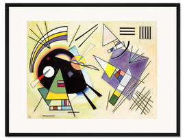 Gerahmter Kunstdruck Schwarz und Violett