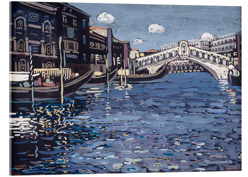 Tableau en verre acrylique Souvenir de Venise 4, Ponte Rialto