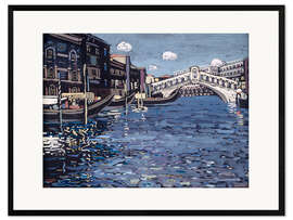 Impression artistique encadrée Souvenir de Venise 4, Ponte Rialto