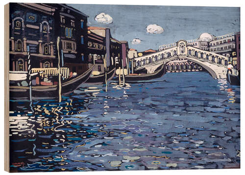 Tableau en bois Souvenir de Venise 4, Ponte Rialto