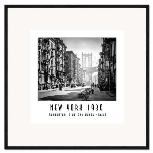 Framed art print Historical New York, Pike and Henry Street