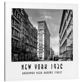 Magnettafel Historisches New York, Broadway und Broome Street