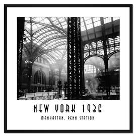 Gerahmter Kunstdruck Historisches New York, Manhattan, Penn Station