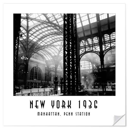 Wandsticker Historisches New York, Manhattan, Penn Station