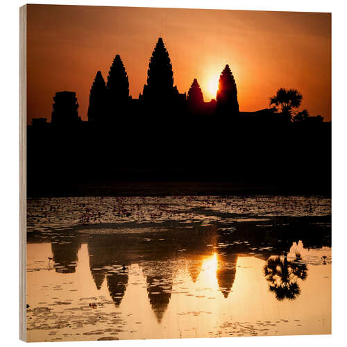 Wood print angkor wat