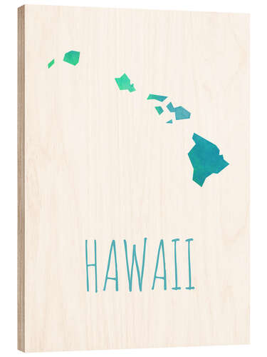 Wood print Hawaii