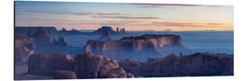 Aluminiumtavla Panoramic sunrise over Monument Valley Tribal park, Arizona, USA