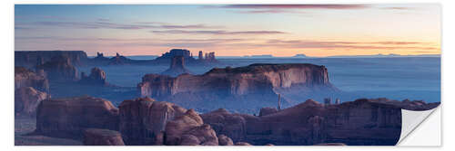 Sticker mural Panoramic sunrise over Monument Valley Tribal park, Arizona, USA