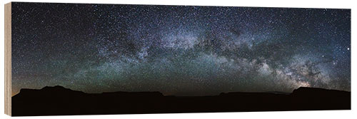 Wood print Panoramic of the Milky Way arch, United States