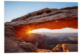 Tableau en PVC Lever du soleil à Mesa Arch, USA