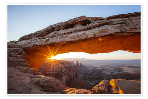 Poster Sunrise at Mesa Arch, Canyonlands National Park, Utah, USA
