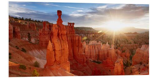 Foam board print Thor's hammer at sunrise, Bryce Canyon, Utah, USA