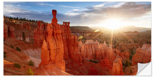 Vinilo para la pared Thor's hammer at sunrise, Bryce Canyon, Utah, USA