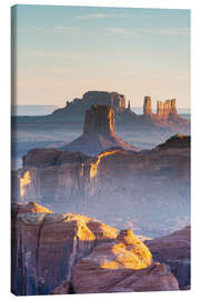 Canvas print Hunt&#039;s Mesa sunrise, Monument Valley Tribal park, Arizona, USA