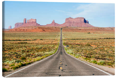 Lerretsbilde US route 163 leading to Monument Valley, Arizona, USA