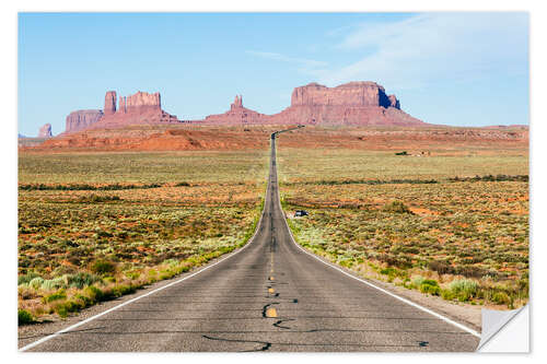 Wall sticker US route 163 leading to Monument Valley, Arizona, USA