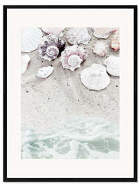 Kehystetty taidepainatus Sea Beach with Shells