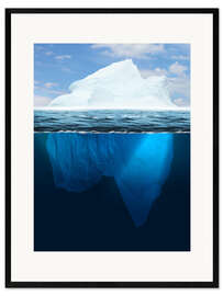 Impresión de arte enmarcada Antarctic iceberg