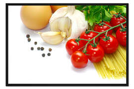 Gerahmter Kunstdruck italienische Küche