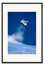 Gerahmter Kunstdruck Snowboarden