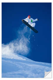 Naklejka na ścianę snowboarding