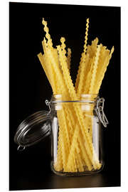 PVC-taulu Mafaldi pasta in a glass jar