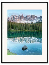 Gerahmter Kunstdruck Karersee (Lago di Carezza)