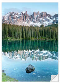 Selvklebende plakat Karersee (Lago di Carezza)