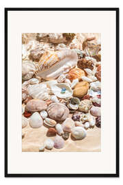 Gerahmter Kunstdruck Perle auf einer Muschel