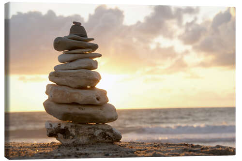 Canvas print Little tower of pebbles