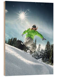 Obraz na drewnie Snowboarder on a slope