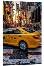 Hartschaumbild Yellow Cab New York